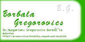 borbala gregorovics business card